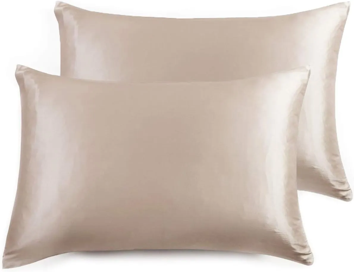 100% Mulberry Silk Pillowcase 2 Pack, Hypoallergenic - Gioia Casa