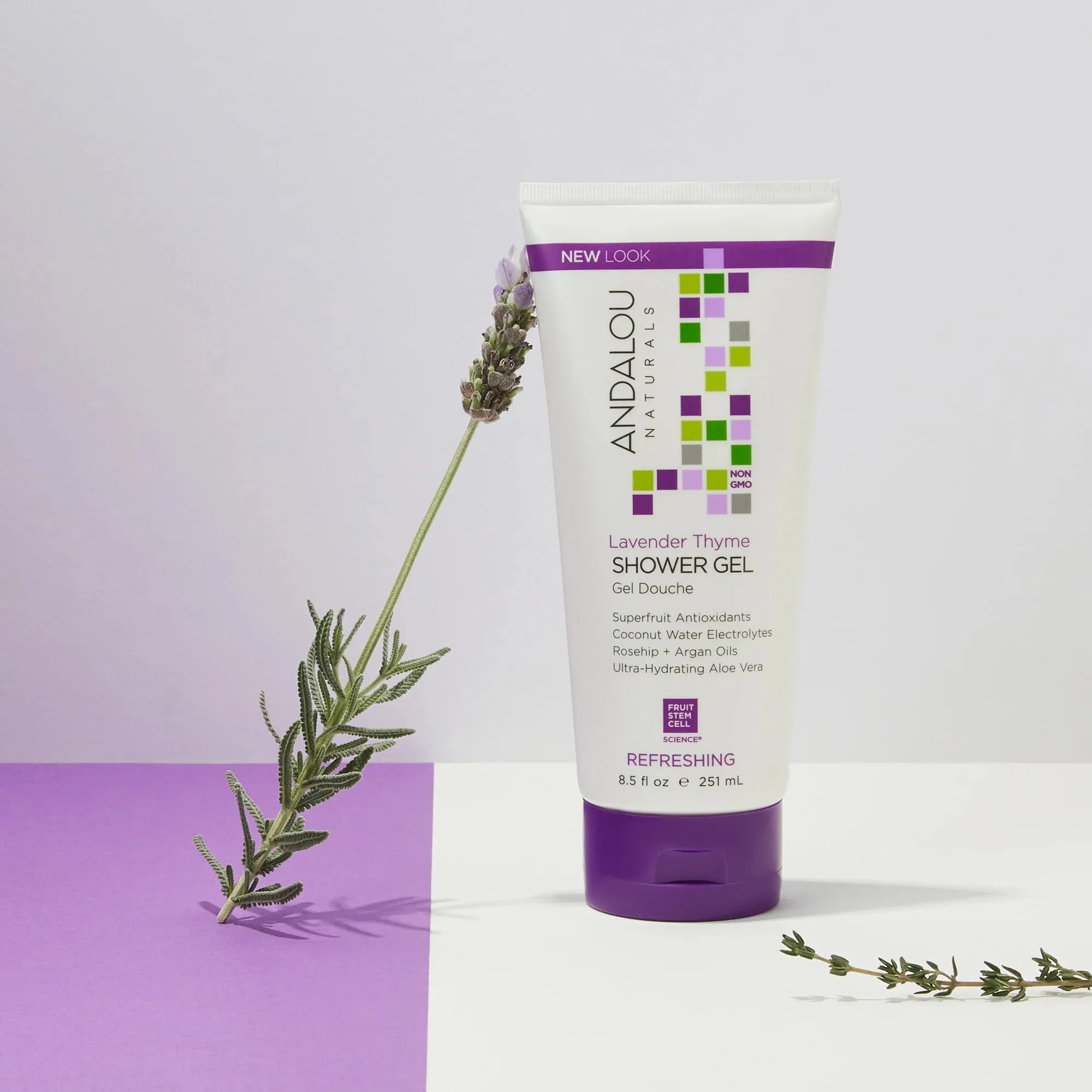 Andalou Naturals Lavender Thyme Refreshing Shower Gel 251ml