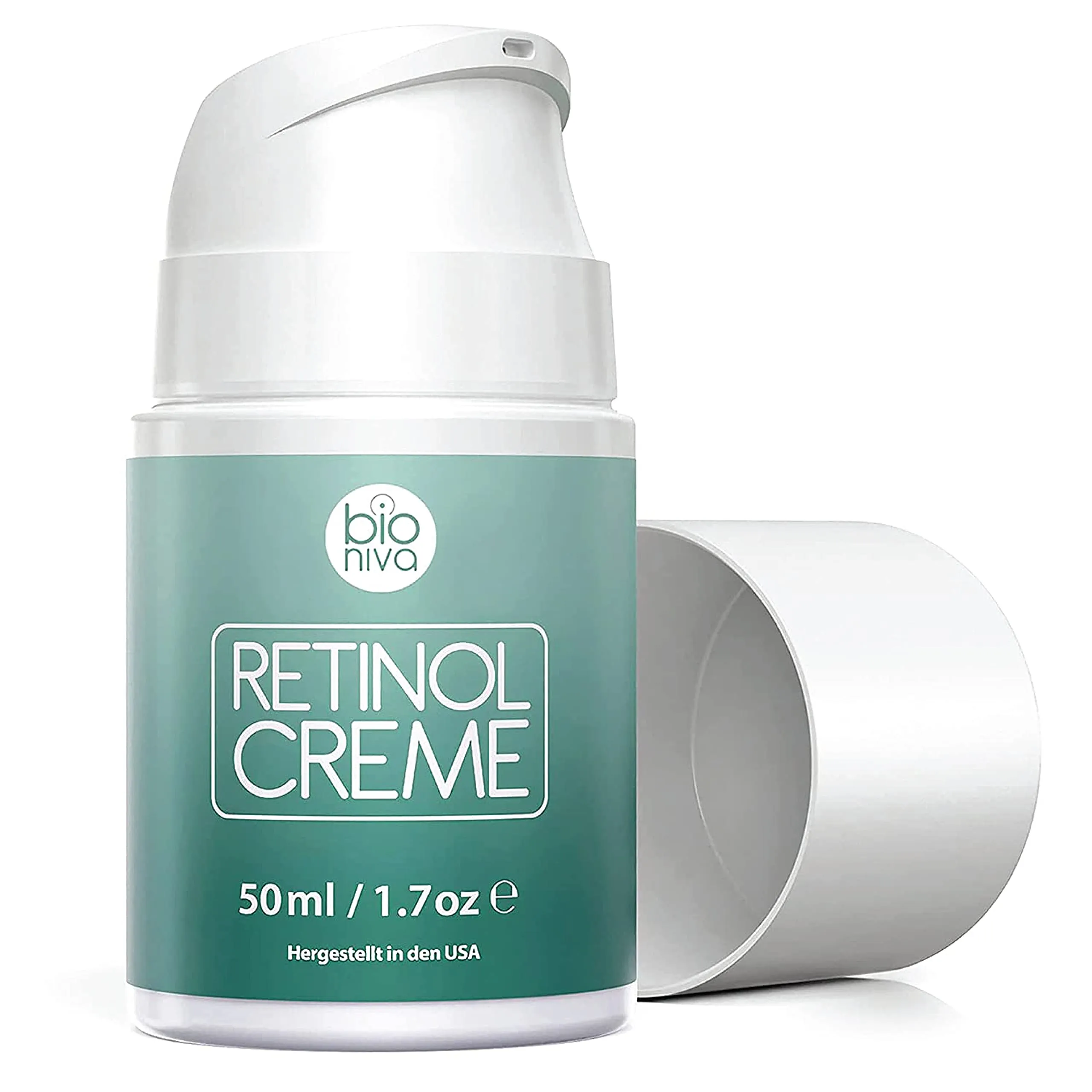 Award Winning Bioniva Retinol Moisturizer Cream - 2.5% Retinol Liposome Delivery System with Vitamin C, Aloe, & Vegan Hyaluronic Acid - Anti Aging & Anti Wrinkle Face Cream. 50ml