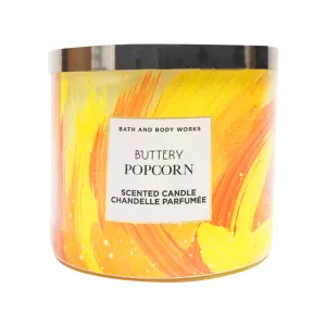 BBW BUTTERY POPCORN 3-WIK CANDLE