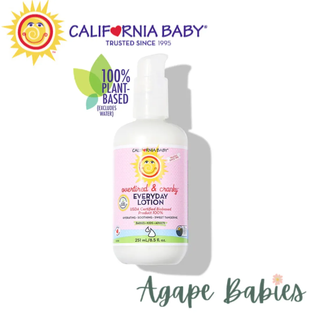 California Baby Overtired & Cranky Everyday Lotion 8.5oz (100% Plant Based) Exp: 06/23