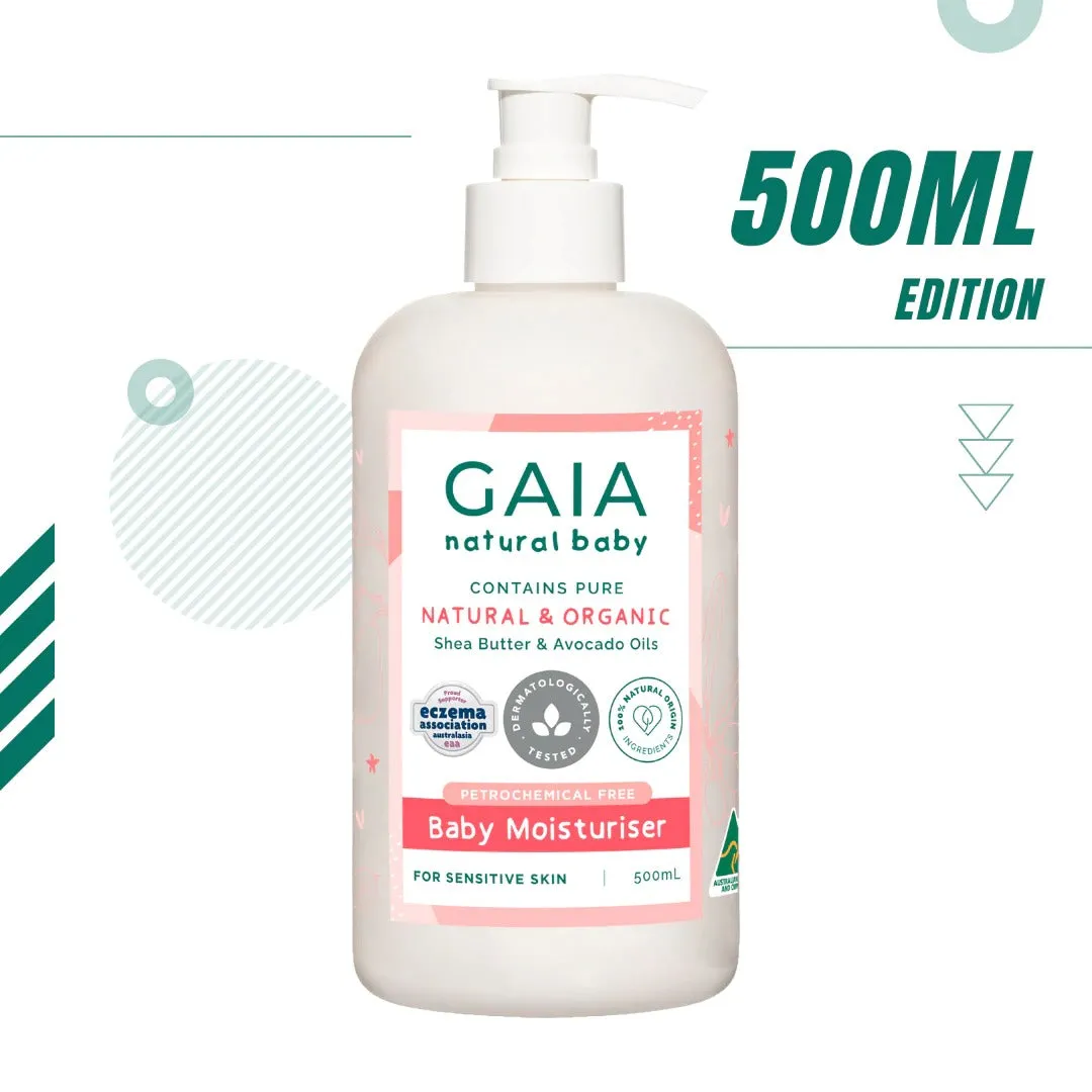 GAIA Baby Moisturiser 500ml   Pump Exp: