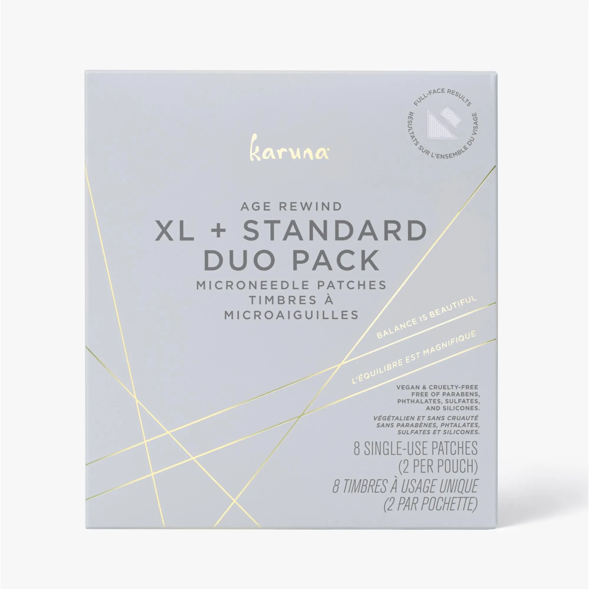 Karuna Age Rewind Microneedle Patches, XL  Standard Duo Pack