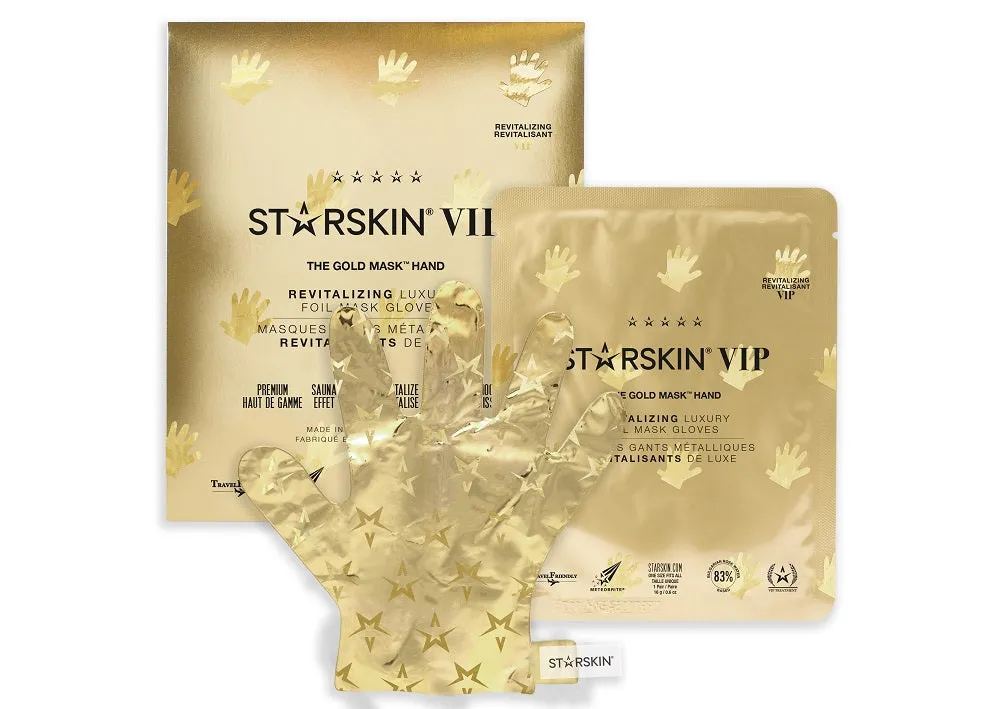 STARSKIN VIP The Gold Hand Mask 16g, Revitalizing Luxury Foil Mask Gloves