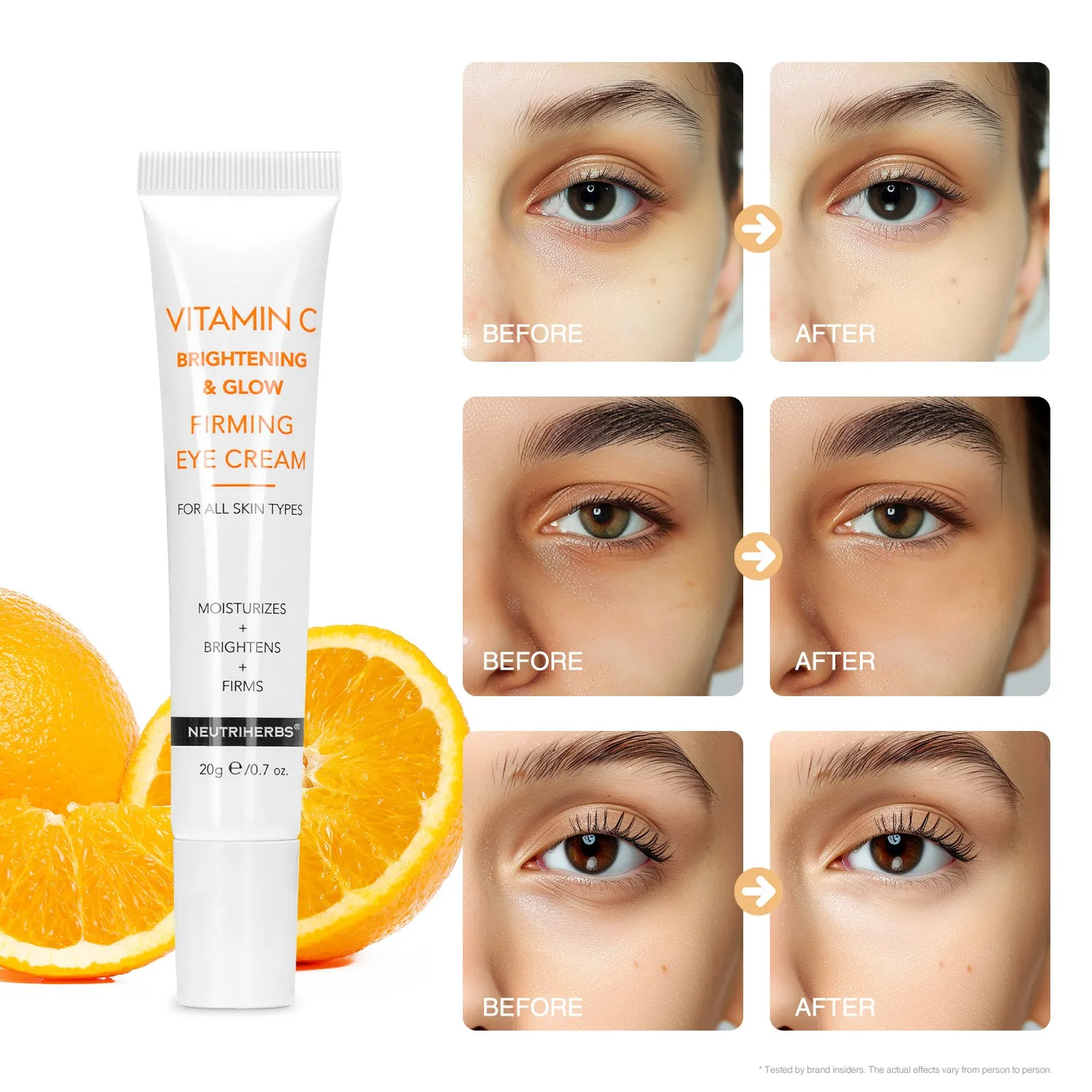 Vitamin C Eye Cream Moisturizes Eye Area With Cooling Gel Formula